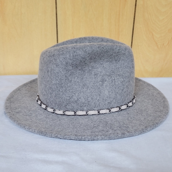 Chico's Gray Wool Fedora Hat - Picture 1 of 7